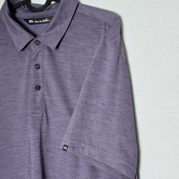 Travis Mathew Men's Golf Polo Shirt Performance Purple Short Sleeve Size L Large - Picture 6 of 10